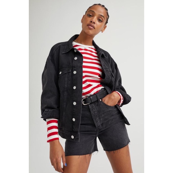 H&M High Waist Bermuda Cut Off Shorts US 4 - Picture 1 of 6